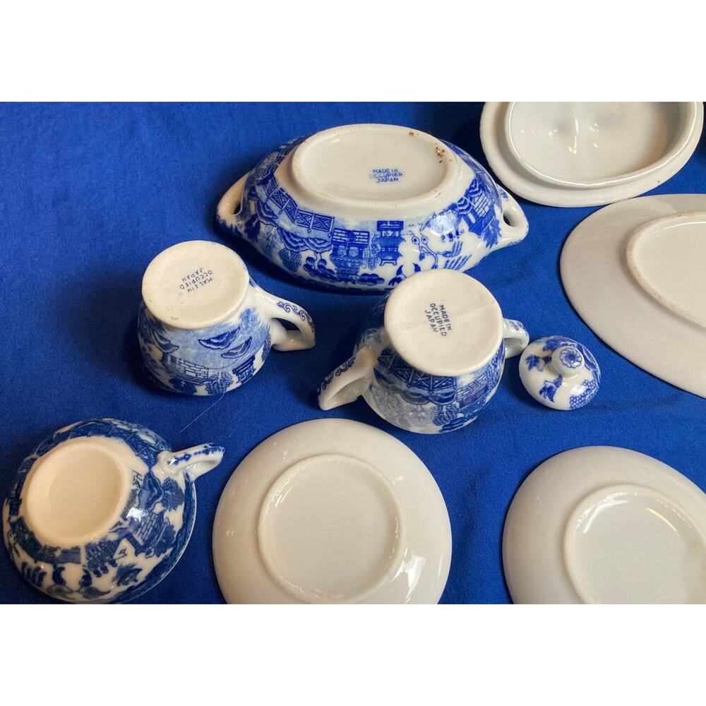 VTG Japanese Mini Tea Mixed Lot Sets Over 30 Pieces Some Marked Occupied Japan - Picture 13 of 16